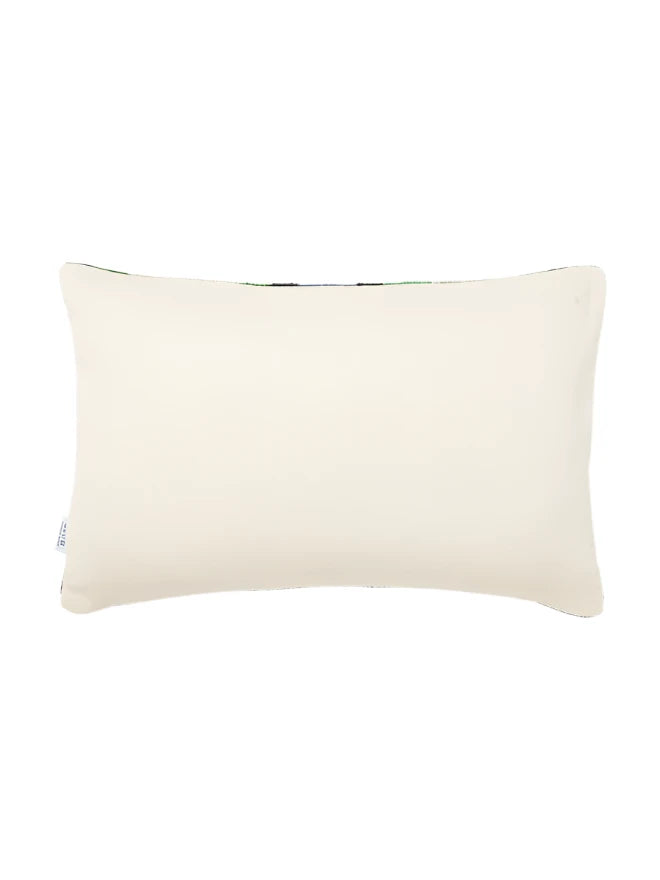 Les Ottomans' Velours Abstract Cushion Cover - Green