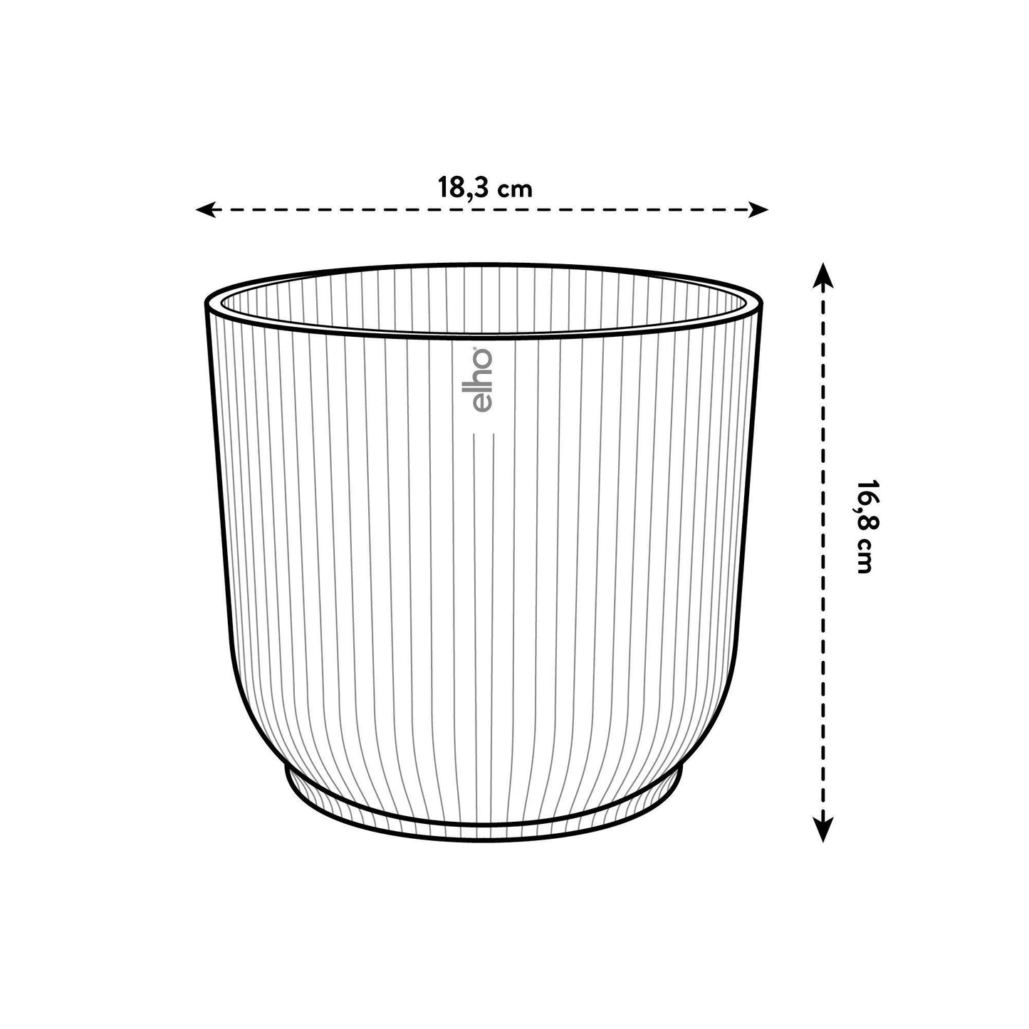 Elho Pot Vibes Fold Rond Geel - D18 x H17