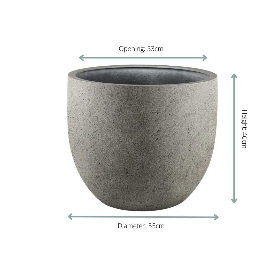 Grigio New Egg Natural Concrete Pot - D55 x H46