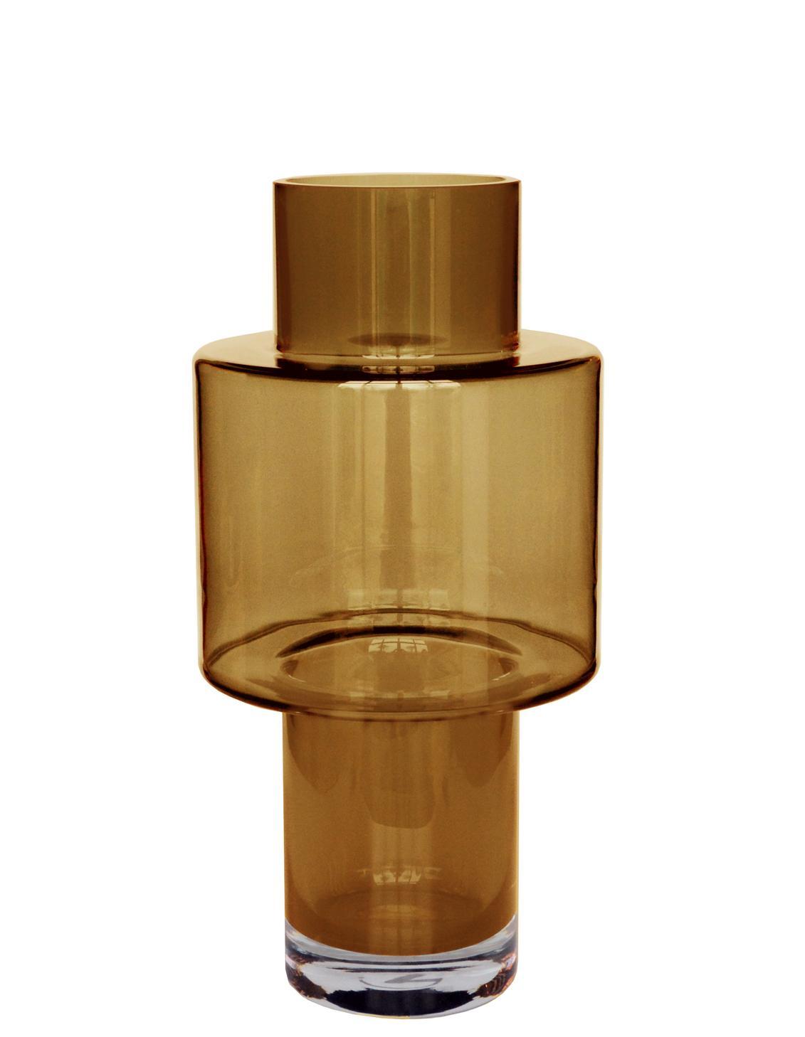 Glazen vaas Juba Cognac - M - H40 W20