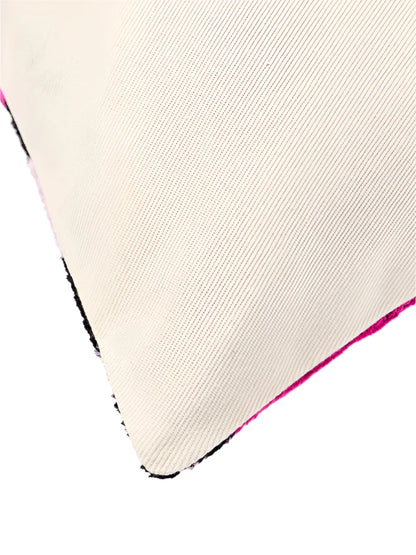 Les Ottomans' Velours Abstract Cushion Cover - Rose