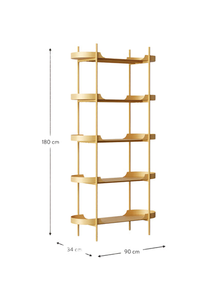 Taroe Metal Wall Shelf - Gold