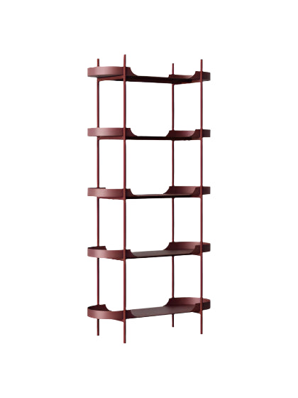 Taroe Metal Wall Shelf - Wine Red