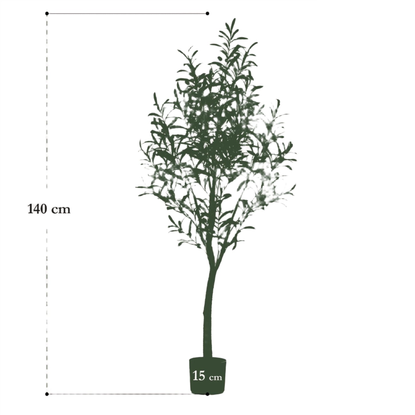Kunstboom - Olea Europaea - Olijfboom - 115 cm tot 180 cm