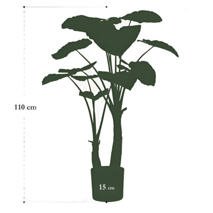 Kunstplant - Alocasia Olifantsoor - 110 cm