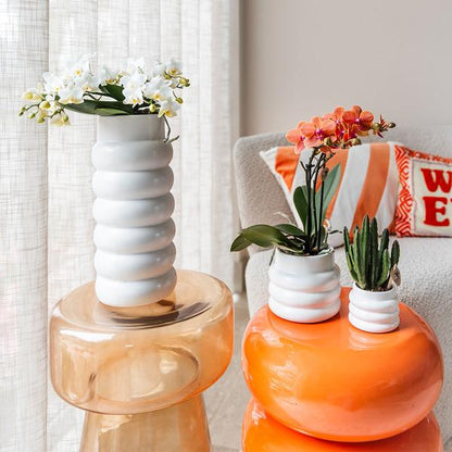 Bubble pot white - 9cm