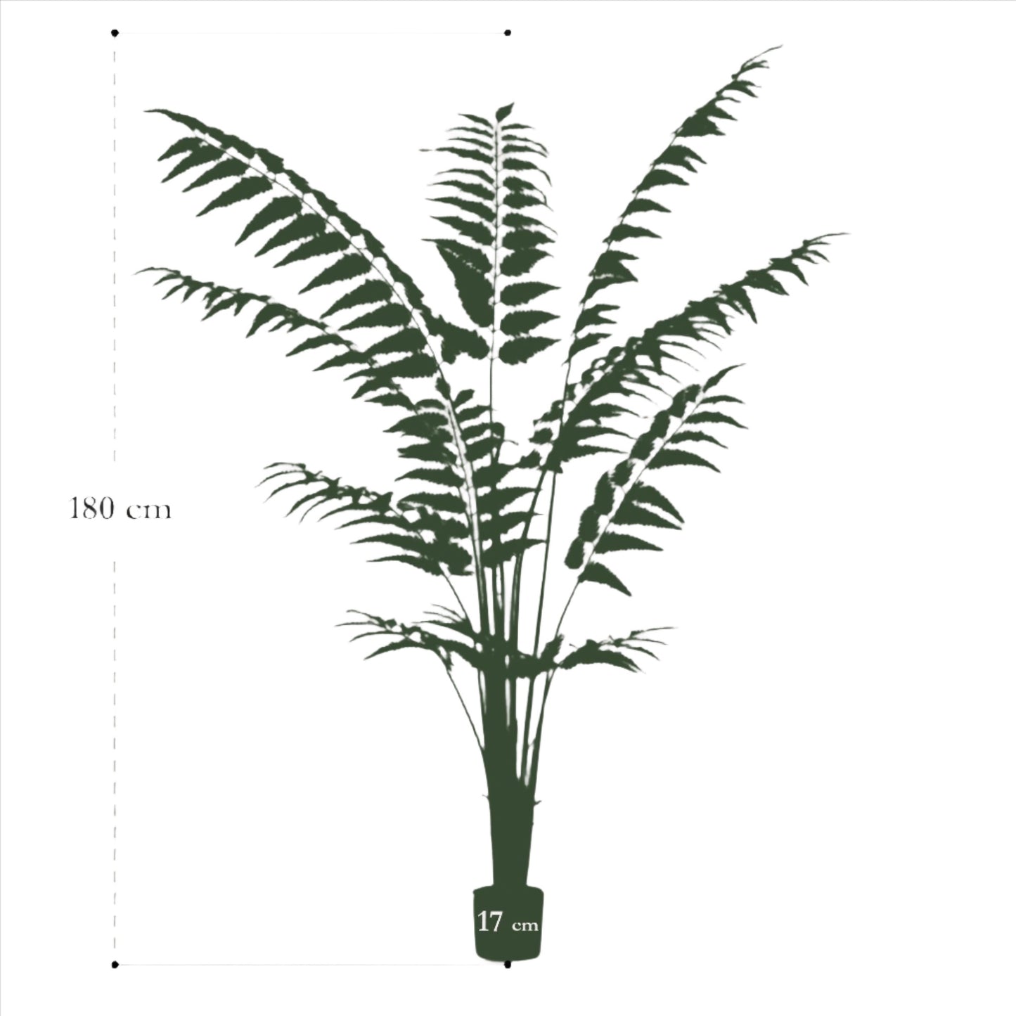 Planta Artificial - Rumohra Adiantiformis - Helecho de Cuero - 180 cm