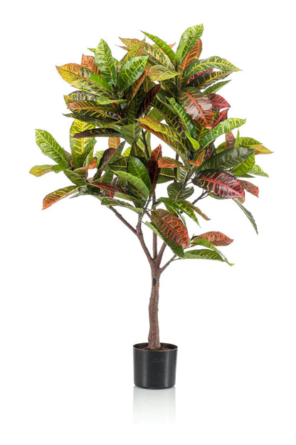 Planta artificial - Croton Codiaeum - Arbusto maravilloso - 120 cm
