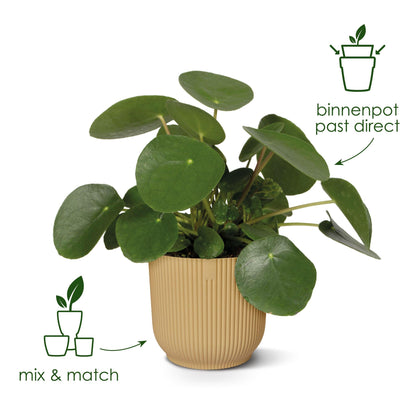 Elho Pot Vibes Fold Rond Geel - D14 x H13