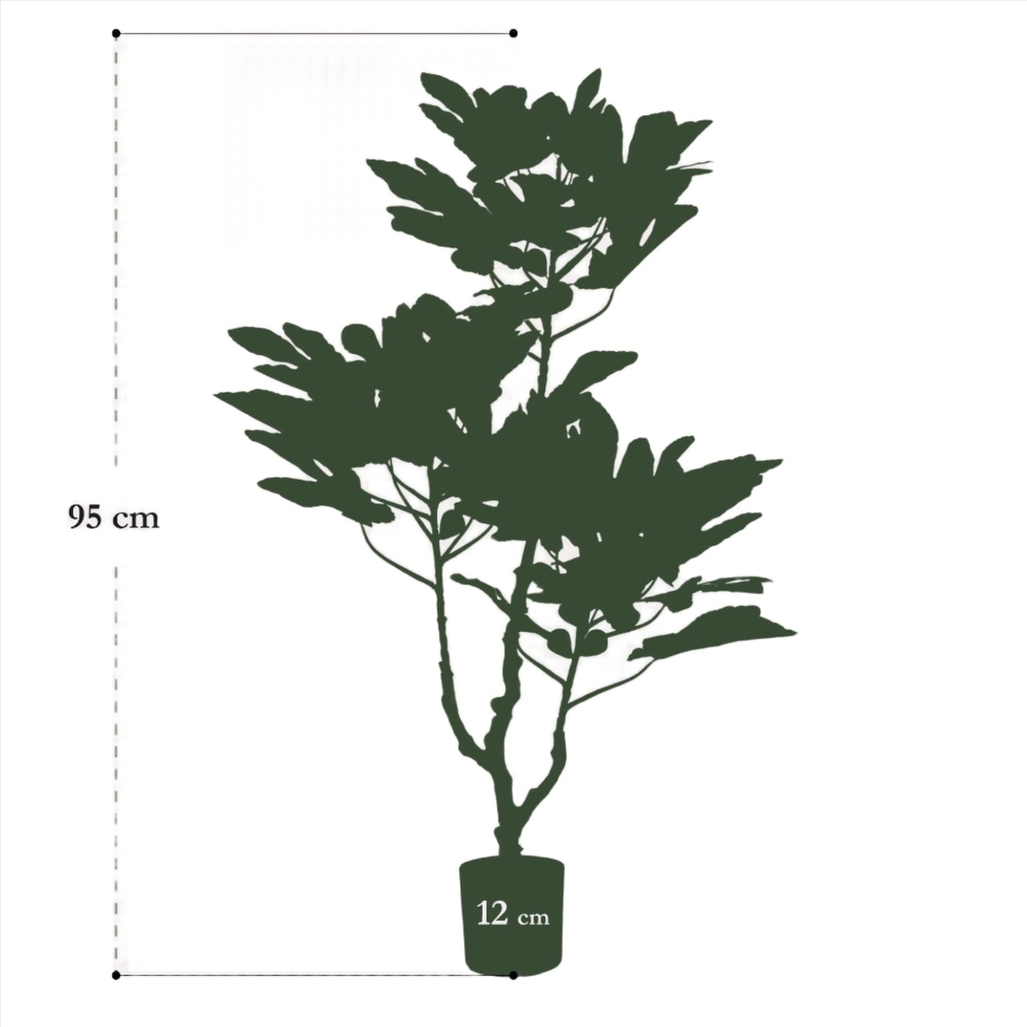 Kunstboom - Ficus Carica - Vijgenboom - 95 cm