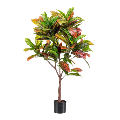 Planta artificial - Croton Codiaeum - Arbusto maravilloso - 120 cm