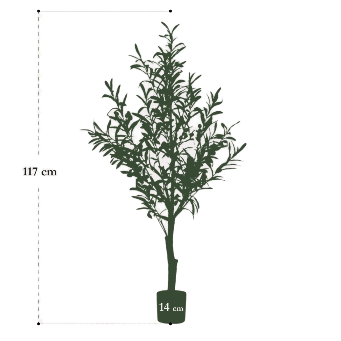 Kunstboom - Olea Europaea - Olijfboom - 115 cm tot 180 cm
