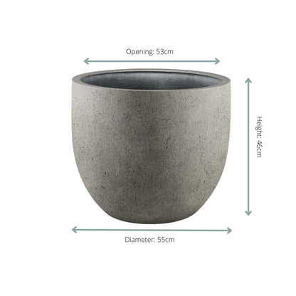 Grigio New Egg Natural Concrete Pot - D55 x H46