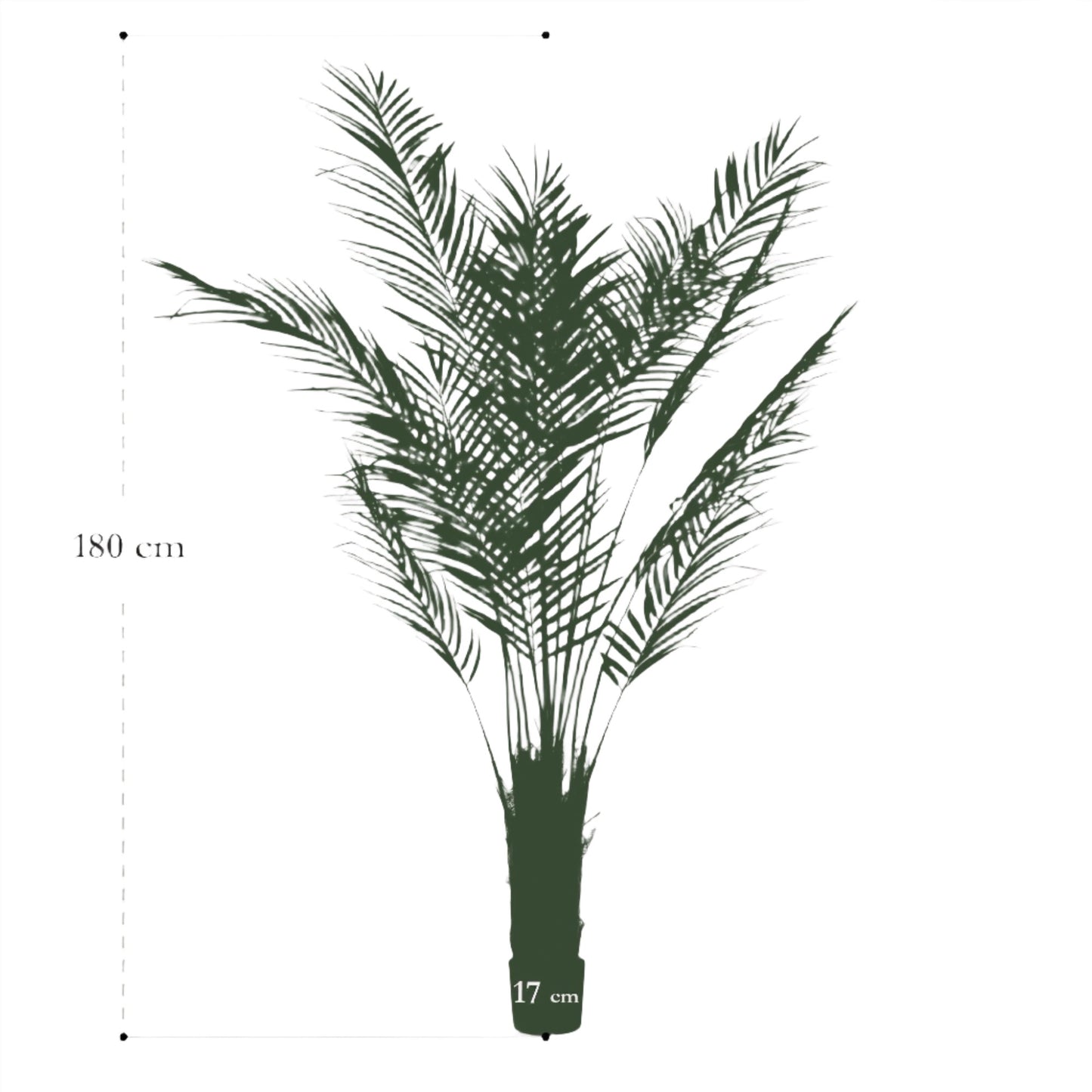 Kunstboom - Areca Lutescens - Goudpalm - 180 cm