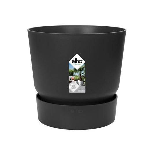 Elho Pot Greenville Round black - D14 x H13