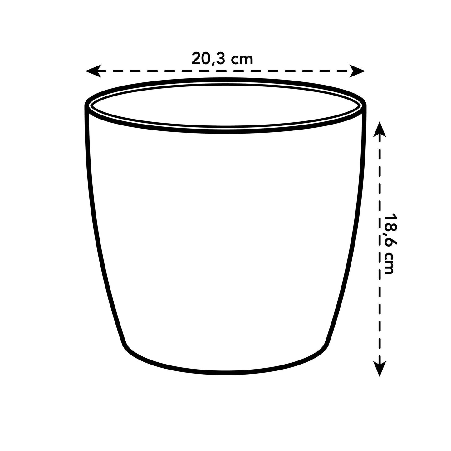 Elho Pot  Brussels Round White D20 x H19