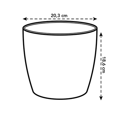 Elho Pot  Brussels Round White D20 x H19