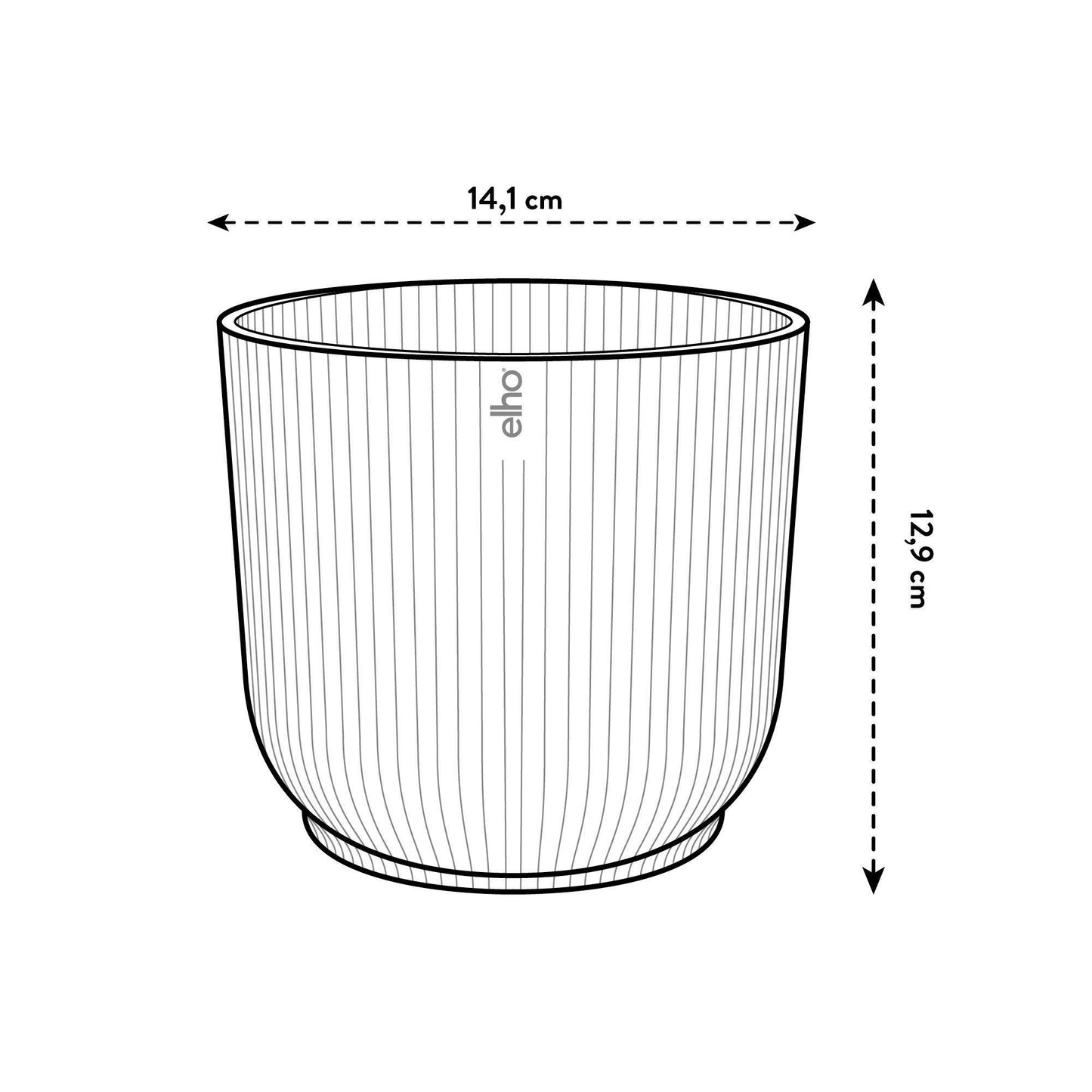 Elho Pot Vibes Fold Rond Geel - D14 x H13
