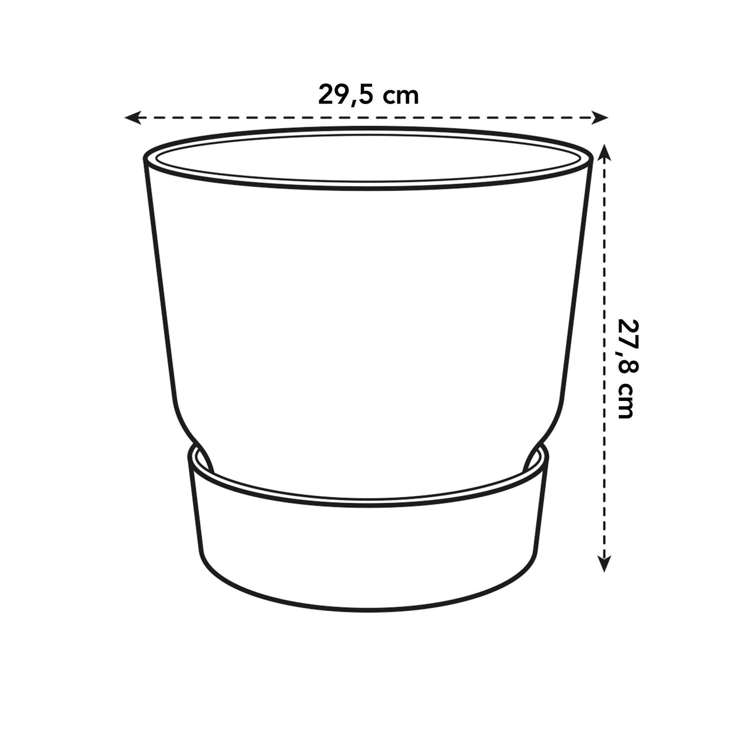Pot elho Greenville Round Brown- D30 x H28