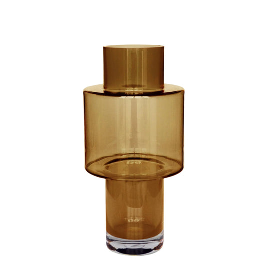 Glazen vaas Juba Cognac - M - H40 W20