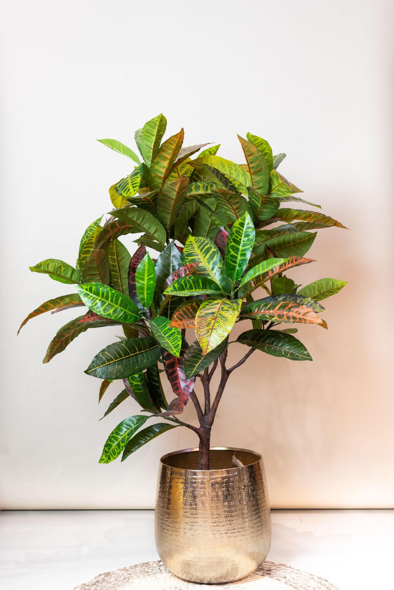 Planta artificial - Croton Codiaeum - Arbusto maravilloso - 120 cm