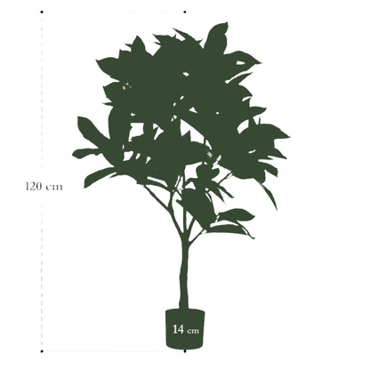 Planta artificial - Croton Codiaeum - Arbusto maravilloso - 120 cm